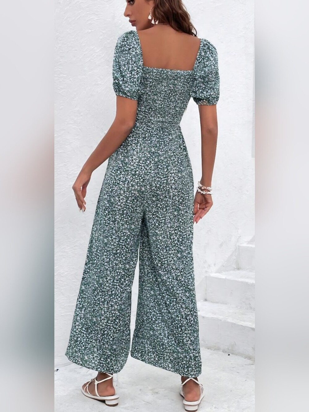 Floral Romper Jumpsuit - Picture 2 of 5